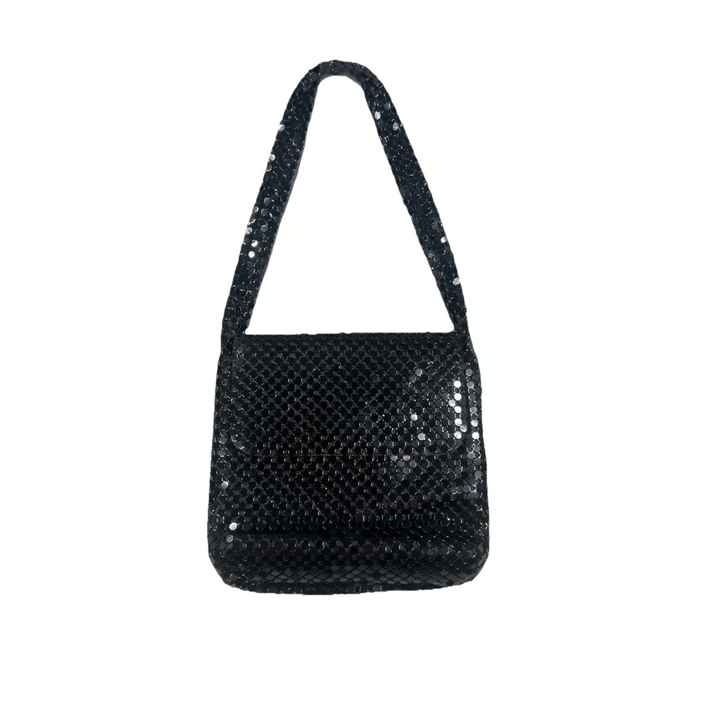 Vintage Style Bag Black Metal Mesh Purse Edgy Clubbing Goth Retro 90s Glam Y2K